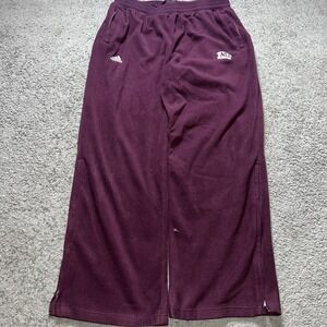Texas A&M Aggies Mens XL Red Sweatpants Adidas Fleece Pants Baggy NCAA Ankle Zip